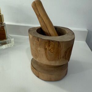 Wooden Mortar and Pestle Set